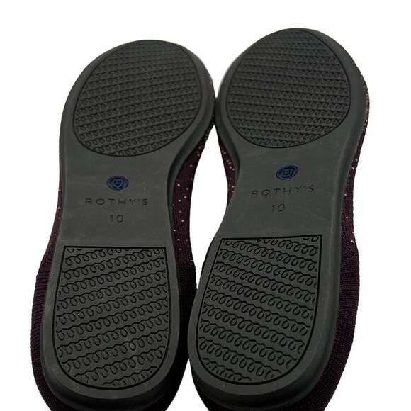 Rothy’s The Flat Eggplant Metallic Retired Women’s Size 10 - Picture 7 of 9